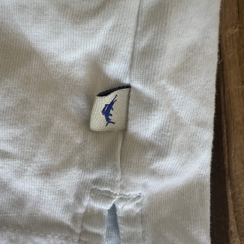 Tommy Bahama Mens XL White Cotton Short Sleeve Pocket T-Shirt Blue Marlin Logo - Picture 3 of 5